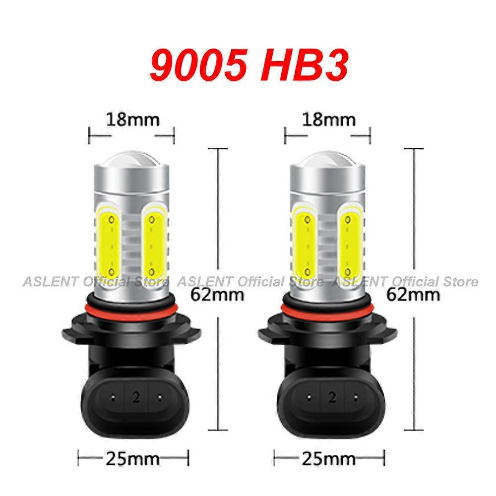 ASLENT 2x 1500LM 9005 9006 HB3 HB4 H8 H11 PSX24W P13W PSX26W H16 PS19W High Quality COB LED Fog Lights Bulb White Yellow Blue