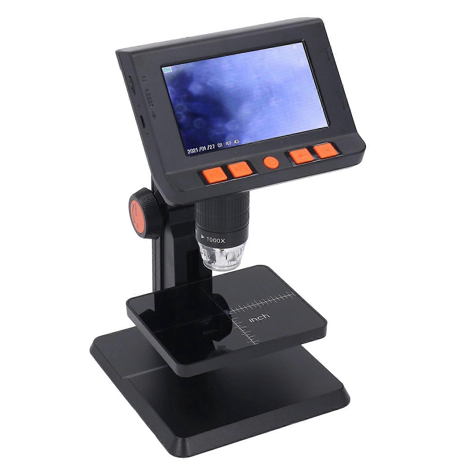 Digital Microscope P110 1000X HD 4.3in LCD with LED Light Stand