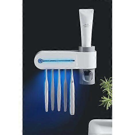 3 in 1 UV Toothbrush Holder Sterilizer Automatic Toothpaste Squeezers Dispenser