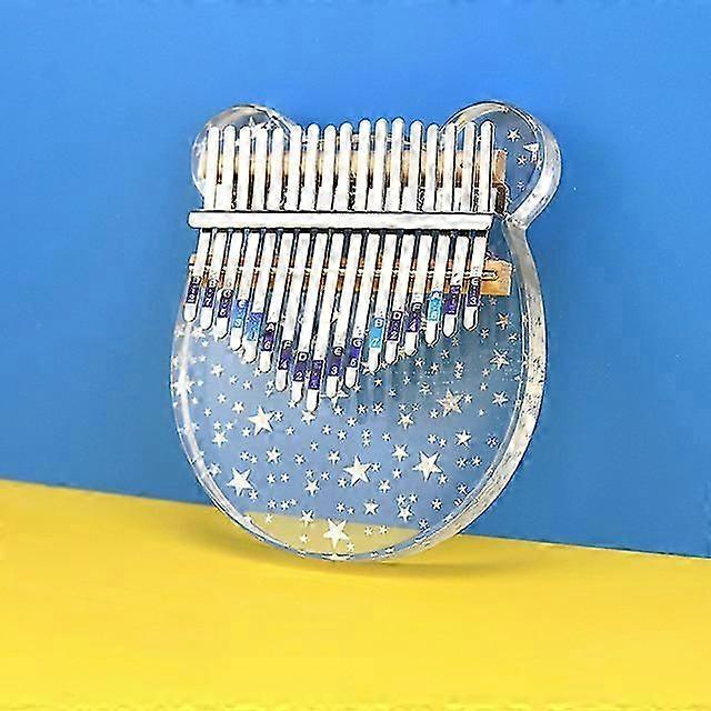 JWL-Transparent Kalimba Acrylic Finger Thumb Piano Crystal 17 Key Musical Instrument for Beginner