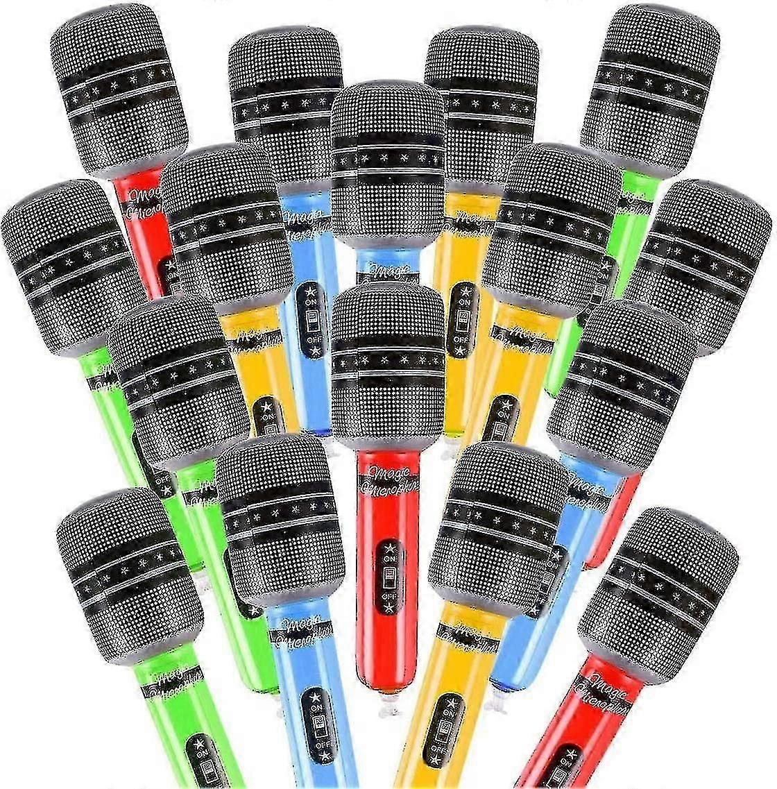 Party dekorace s nafukovacími mikrofony - 24ks 80s 90s tematické laskavosti pro děti dospělé