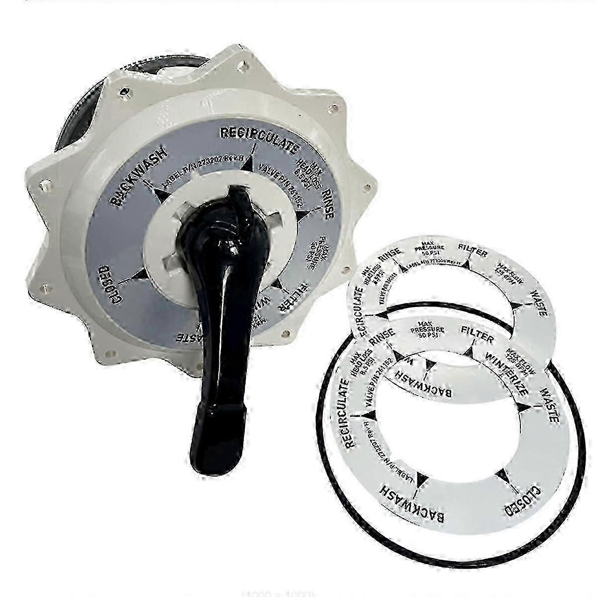 270067 2-Inch Top Valve Assembly for Hiflow Top and Side Mount Pool/Spa Multi-Port Valves-YvanAs Shown SZRH A-F