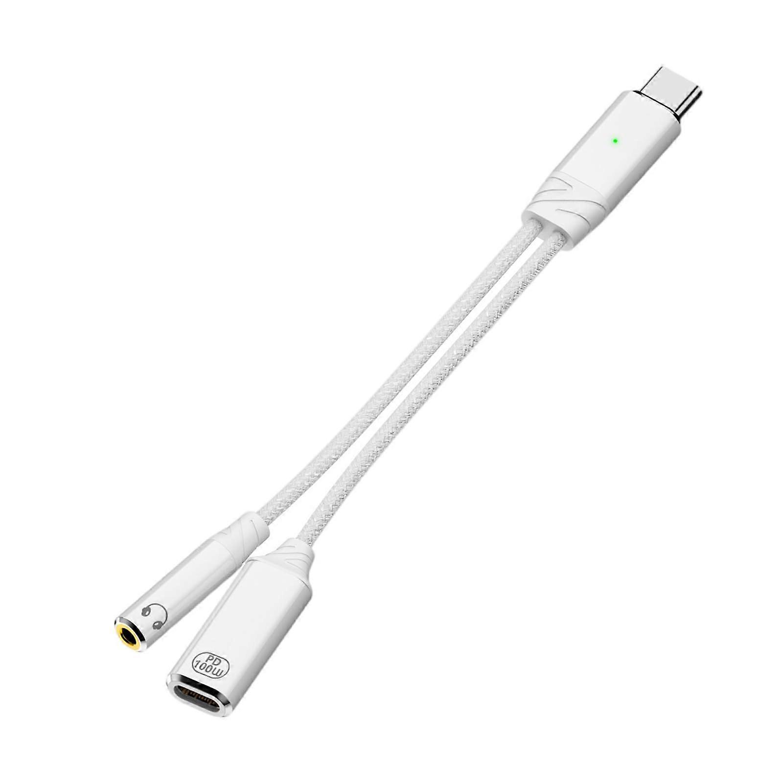 USB C Splitter USB C Male To Dual Female Socket Adapter 100W USB 2.0 Type C Cable