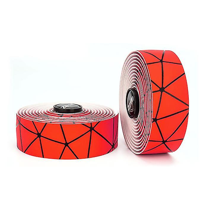 1 Pair Of Bicycle Handlebars With Grip Wrap [red]