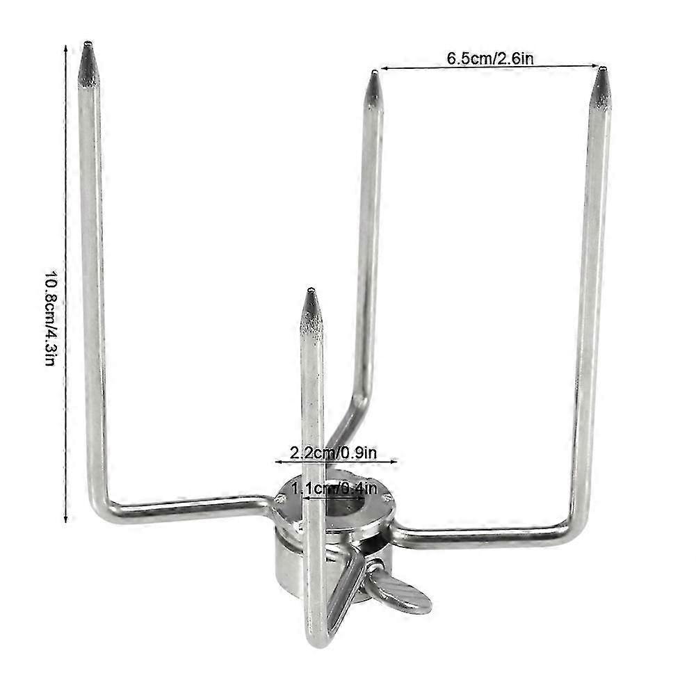 2025 2PCS Stainless Steel BBQ Fork Set, 10.8x6.5cm, Durable Grill Tool