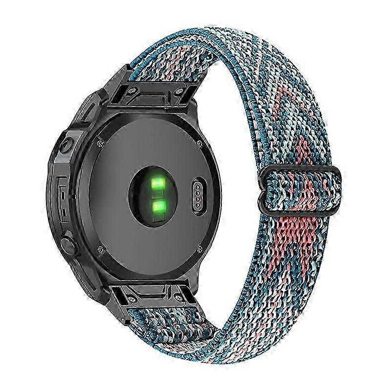 For Garmin Fenix Series 7 6 GPS Epix Fenix 5 Adjustable Watch Strap Elastic Nylon Bracelet Smart Wat