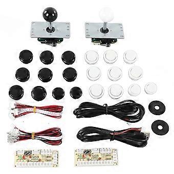2 Player DIY Game Kit USB Board Game Encoder Joystick Buttons Set for Friends Gathering