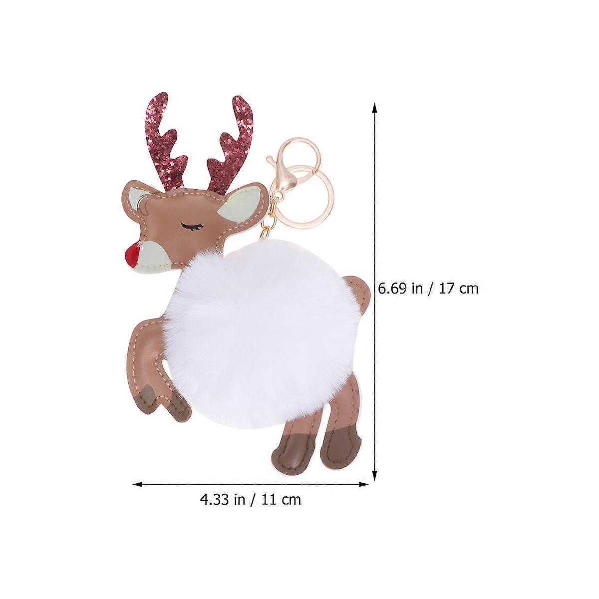 Christmas Key Rings Elk Design White Key Holder for Hanging Keys