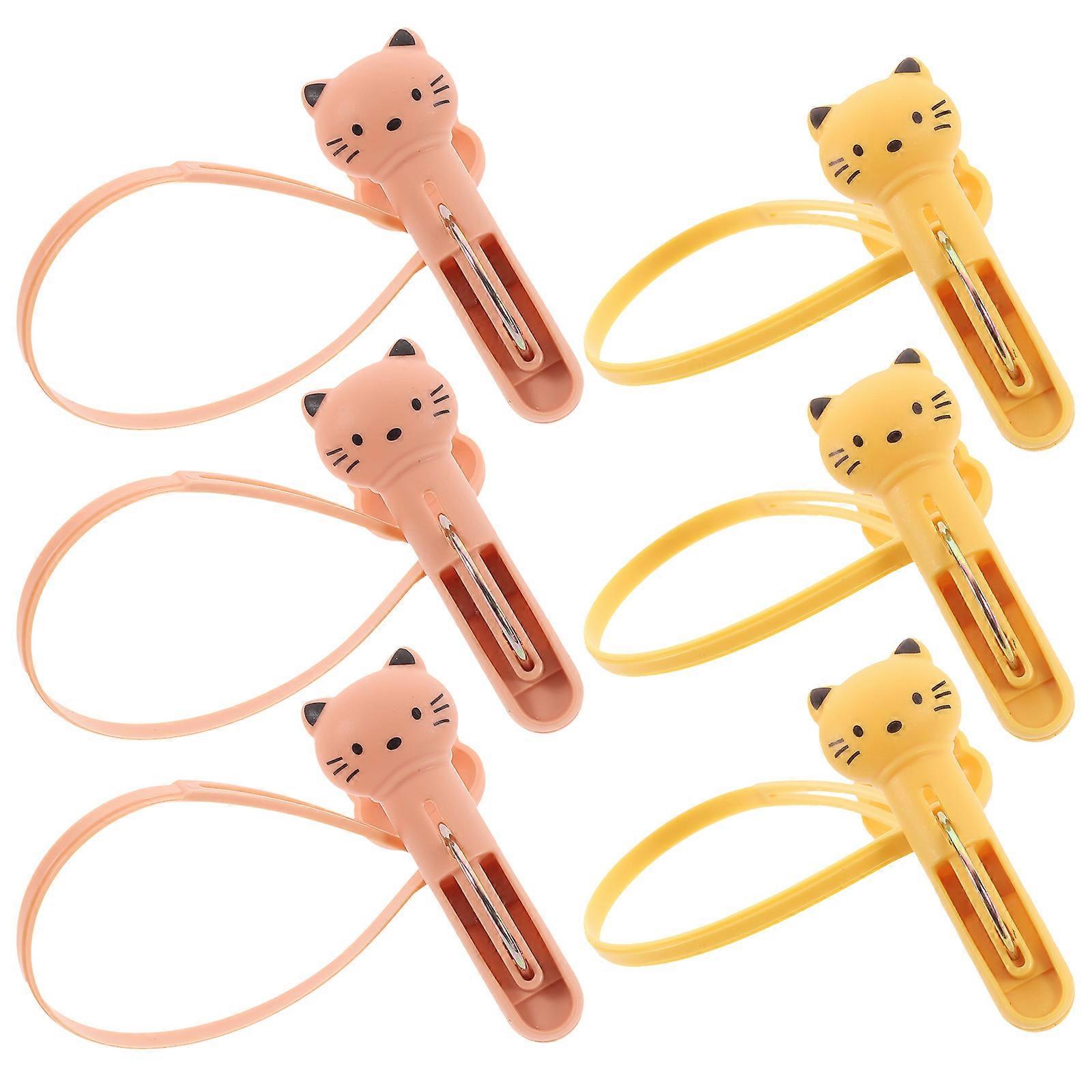 Windproof Multipurpose Clothing Clips with Plastic Rope for Curtain Use 6Pcs