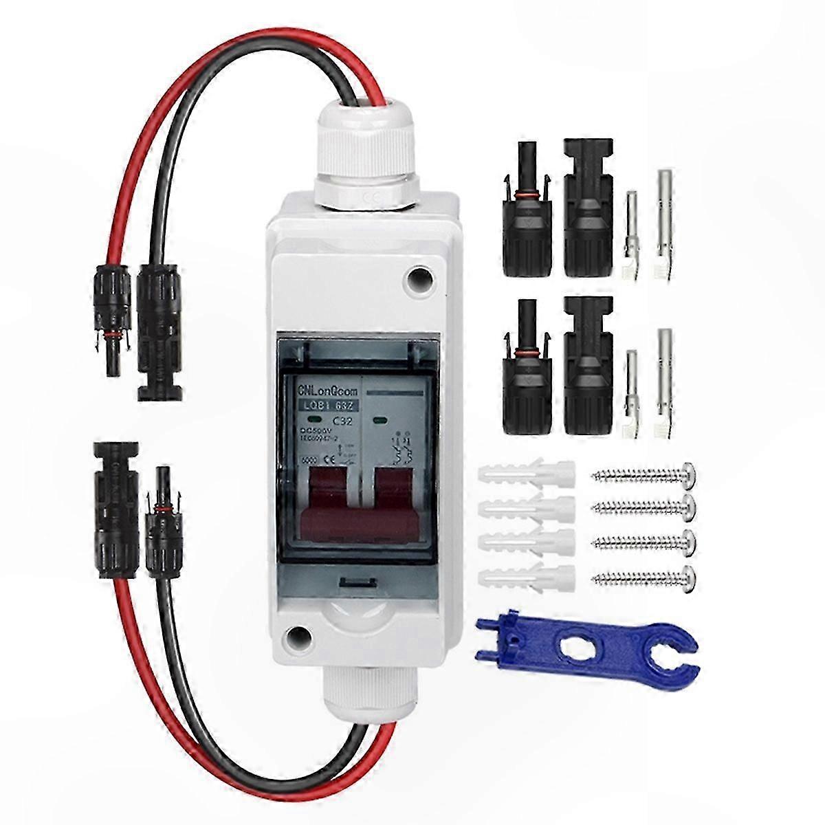 DC Circuit Breaker 20A 400V Solar PV Combiner Box with IP65 Waterproof Disconnect Switch for Photovoltaic Systems
