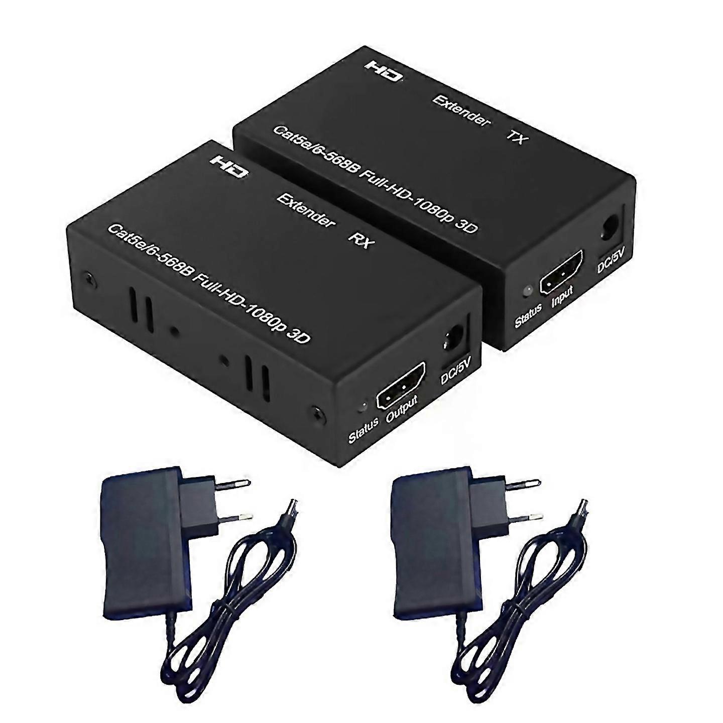 For 60m Extender Rj45 Compatible Extender 1080p Eu