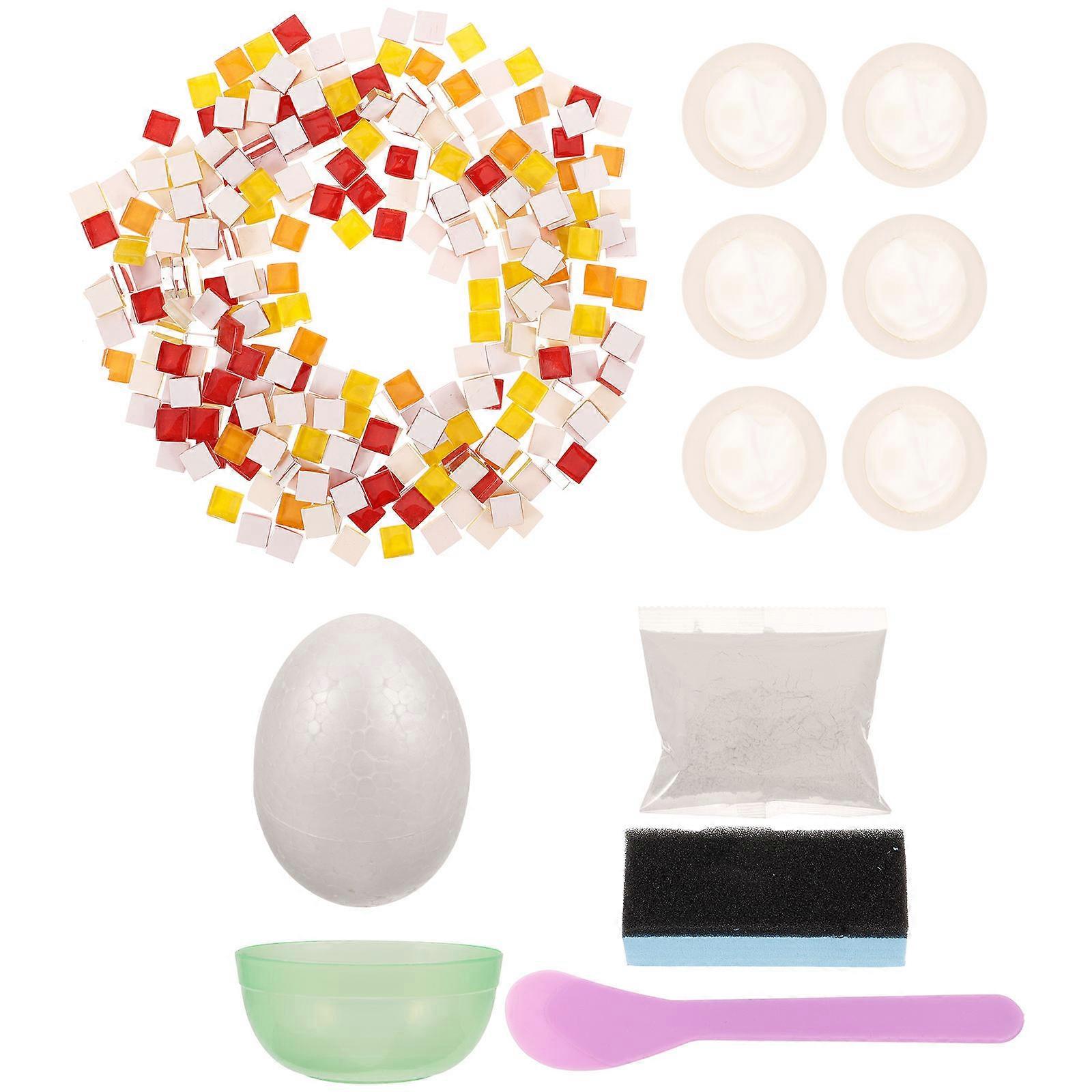DIY Design Egg Shaped Foam Model Unfinished Egg Shape with Accessory for Birthday Parties Team Building Groups 9.00X7.00X7.00cm Gift 1Set