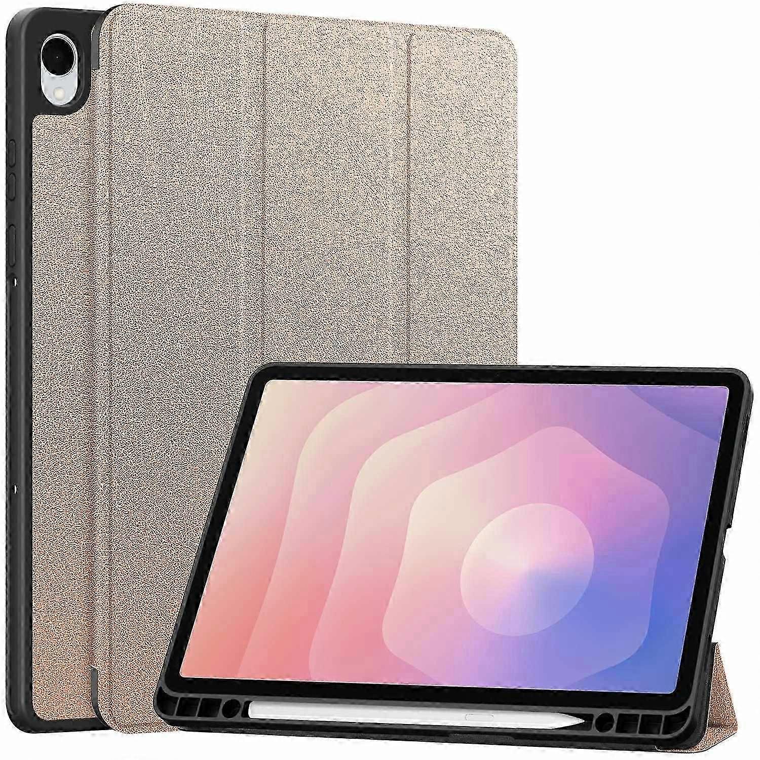 Pour Samsung Galaxy Tab S11 Stand Case Housse de tablette en cuir absorbant les chocs avec fente pour stylet