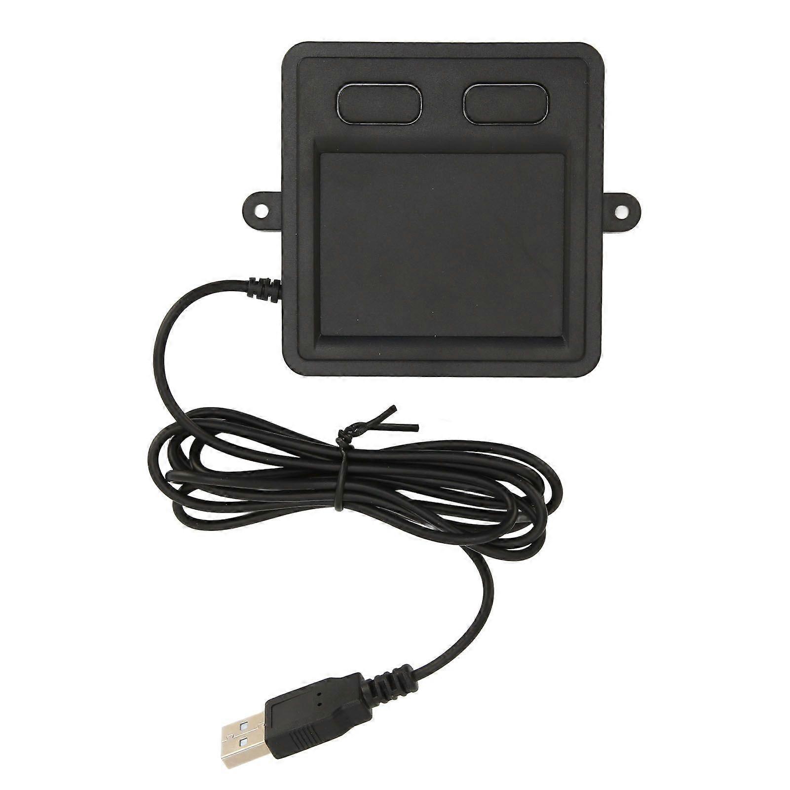Wired USB Touchpad Multifunctional High Sensitivity 2 Button Design Black Portable Trackpad for Laptop Desktop Home Office