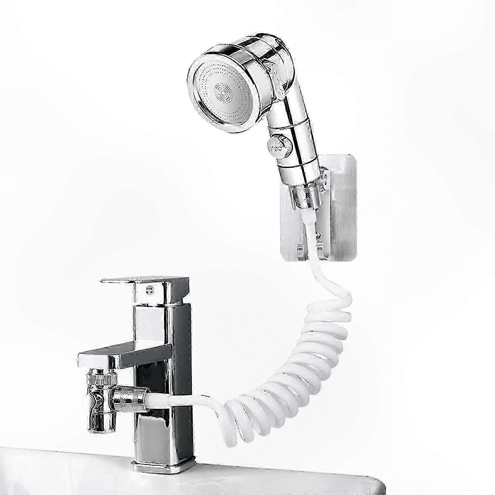 Adjustable Handheld Shower Kit with Flexible Hose for Hair Rinsing and Sink Tasks