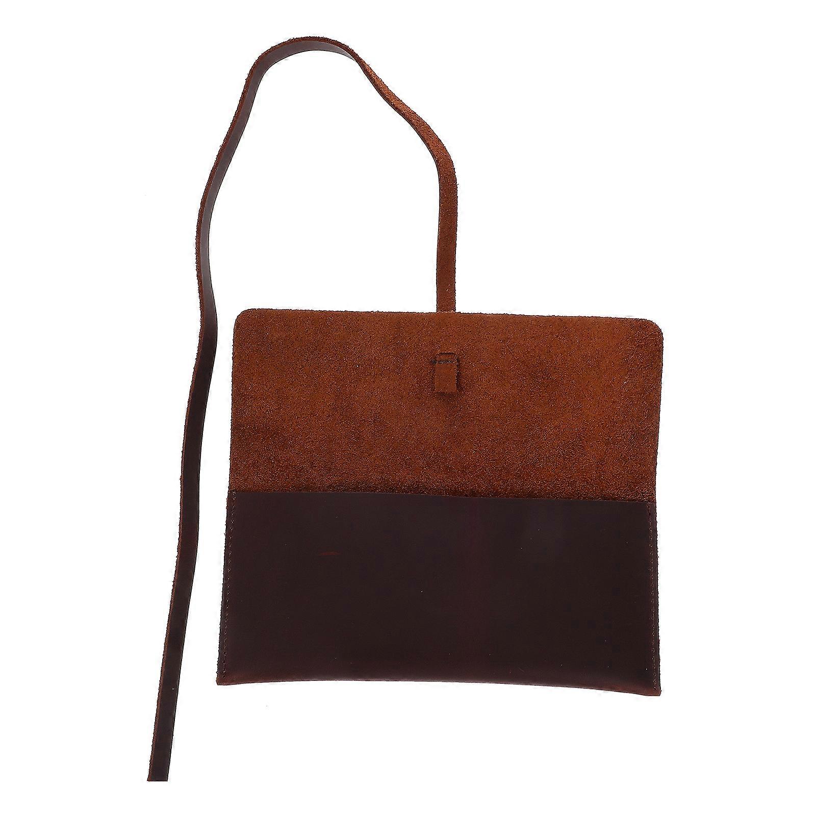 Decorative Pen Bag for Portable Pencil Storage 4Pcs Brown