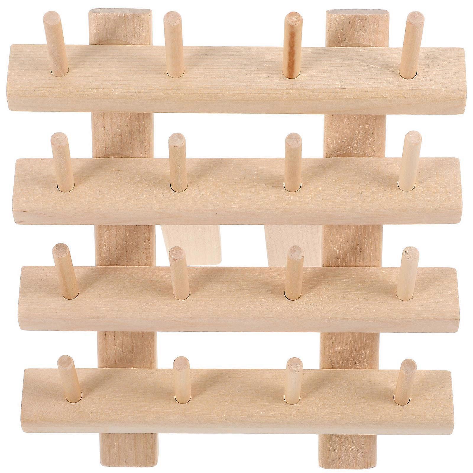 Durable Wood Yarn Stand for Thread Storage Organizer 4Pcs