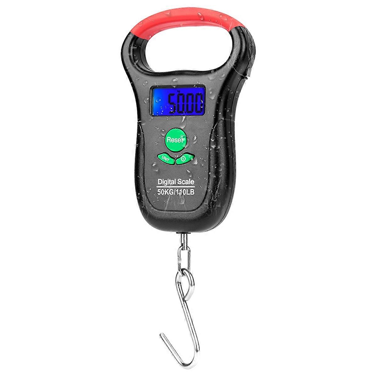 Fishing 50kg LCD Digital Fishing Scale Portable Travel Luggage Weighing Scale Fishing Tools with Tape Measure