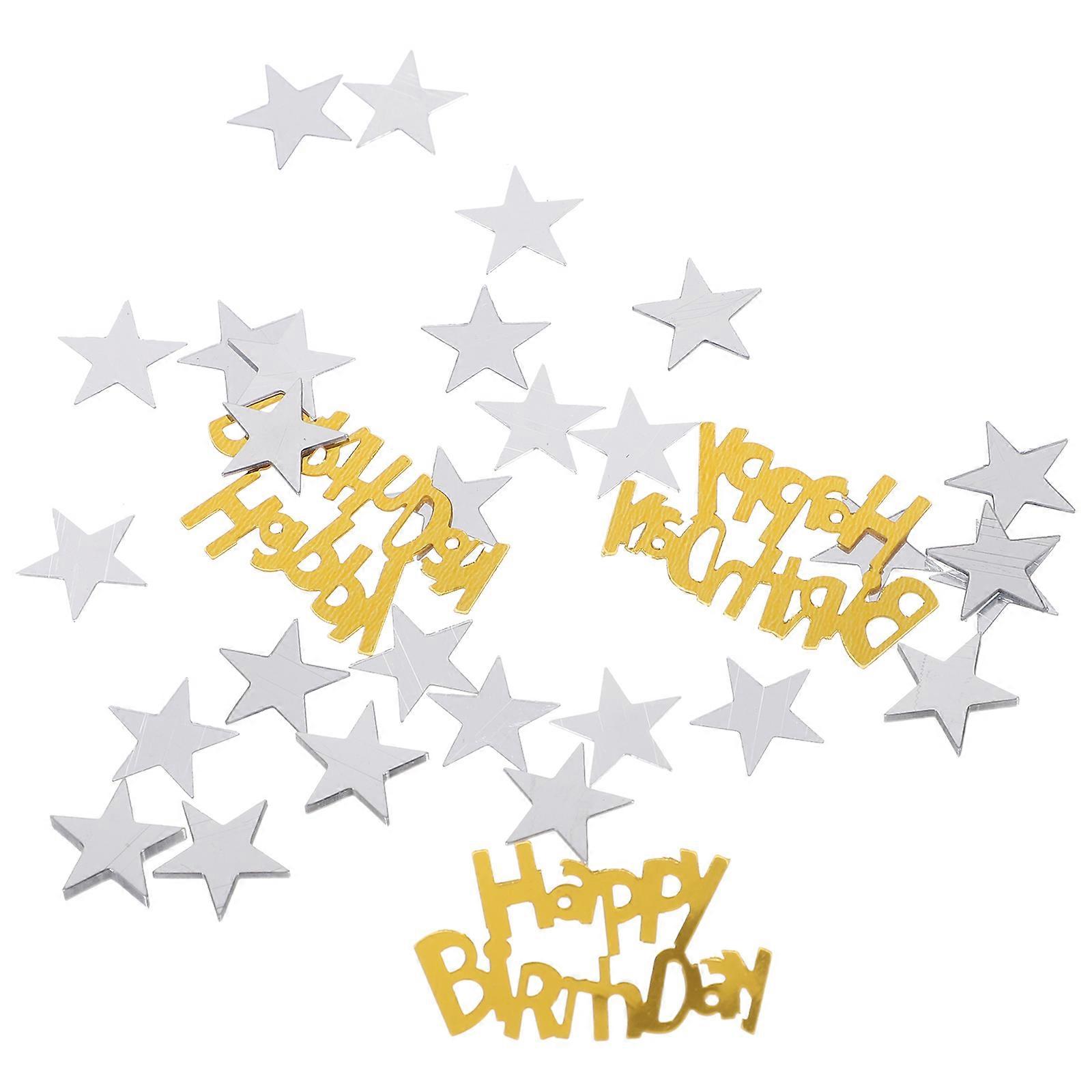 Table Confetti Decor for Birthday 5Pcs Golden Party Confetti Scatter