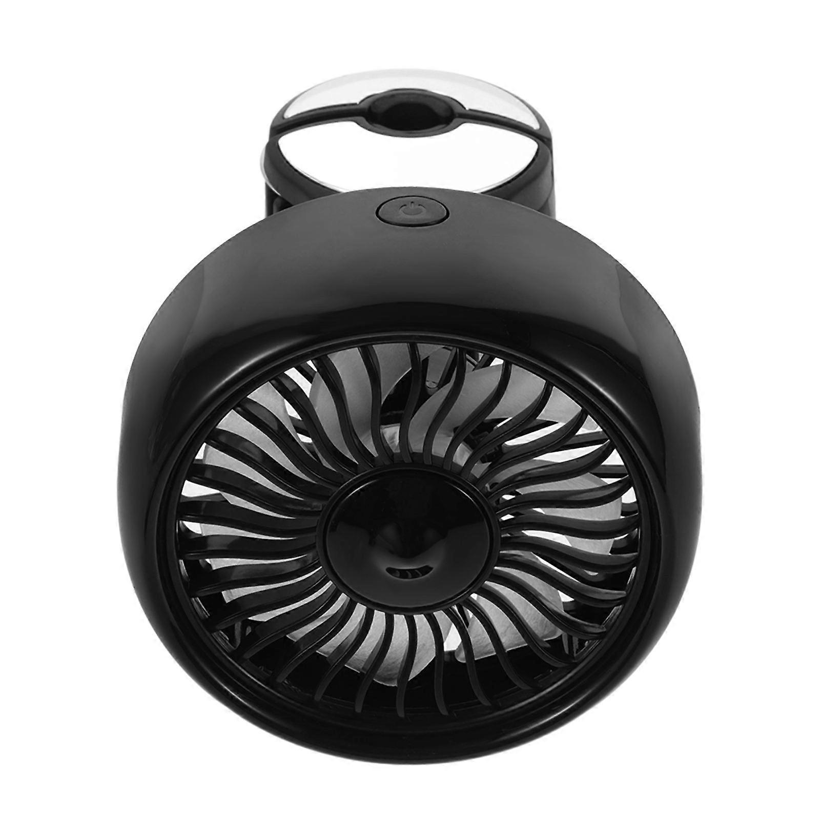 Car Cooling Fan for Headrest Mounting Designed for Backseat Convenience with A Stylish Black Abs Finish 1Set