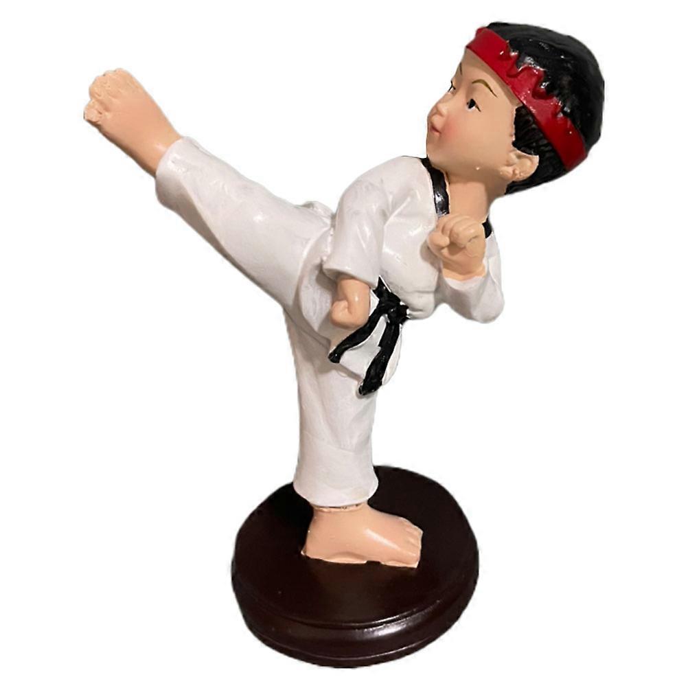 Resin Boy Adornment 4Pcs Taekwondo Decoration For Boys Indoor Setting Multi Color Handmade Gift