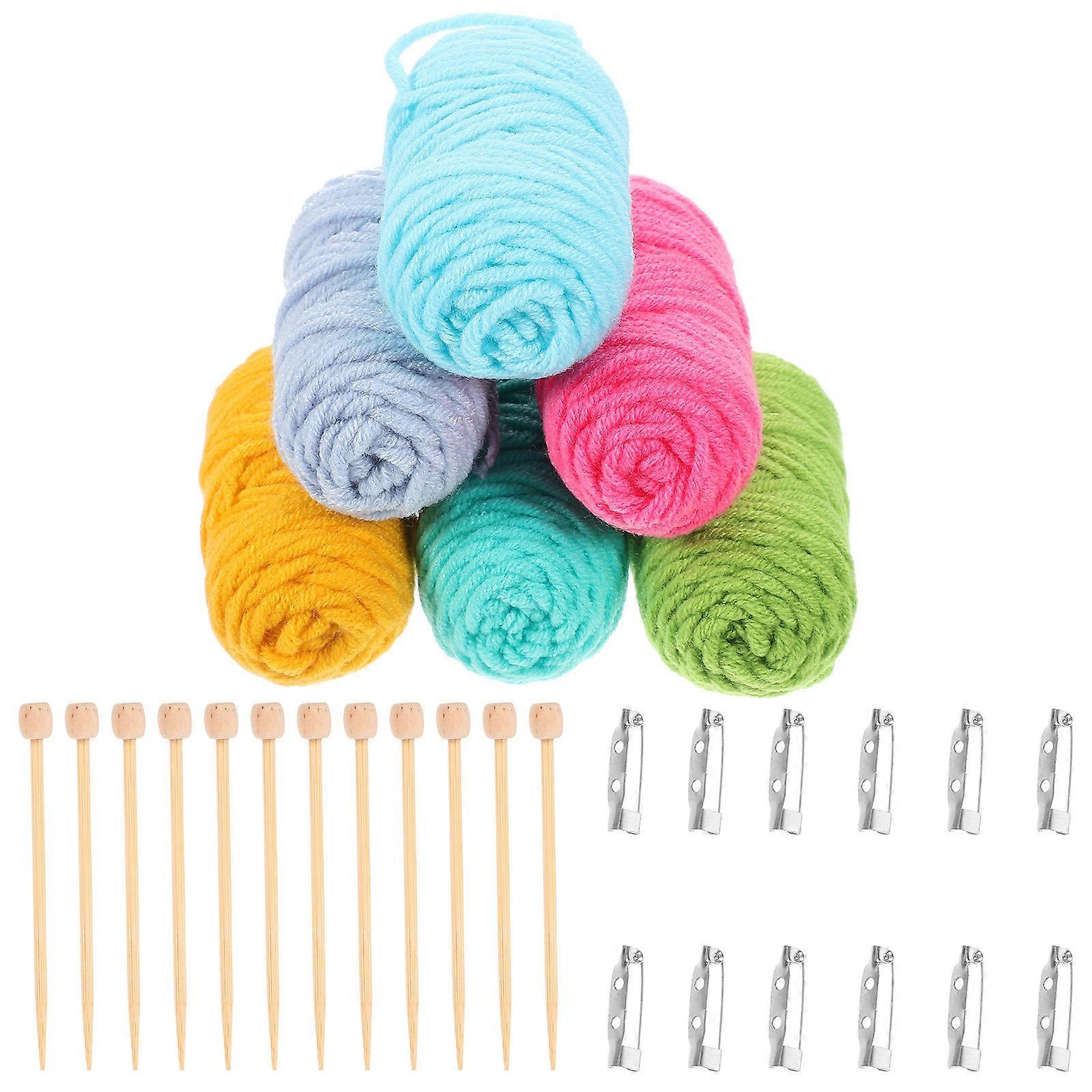 Knitting Tools Set for Doll Clothes and Brooch Making Assorted Color and Durable Material 1Set