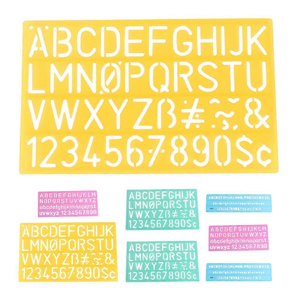 Letter Stencils for Painting Alphabet Templates DIY Drawing 6Pcs