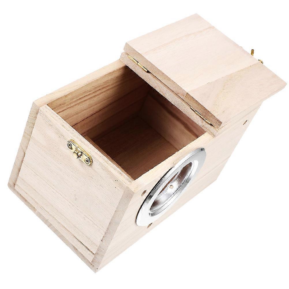 Wood Nesting Box Parakeet Bird House for Poultry Use 4Pcs Set