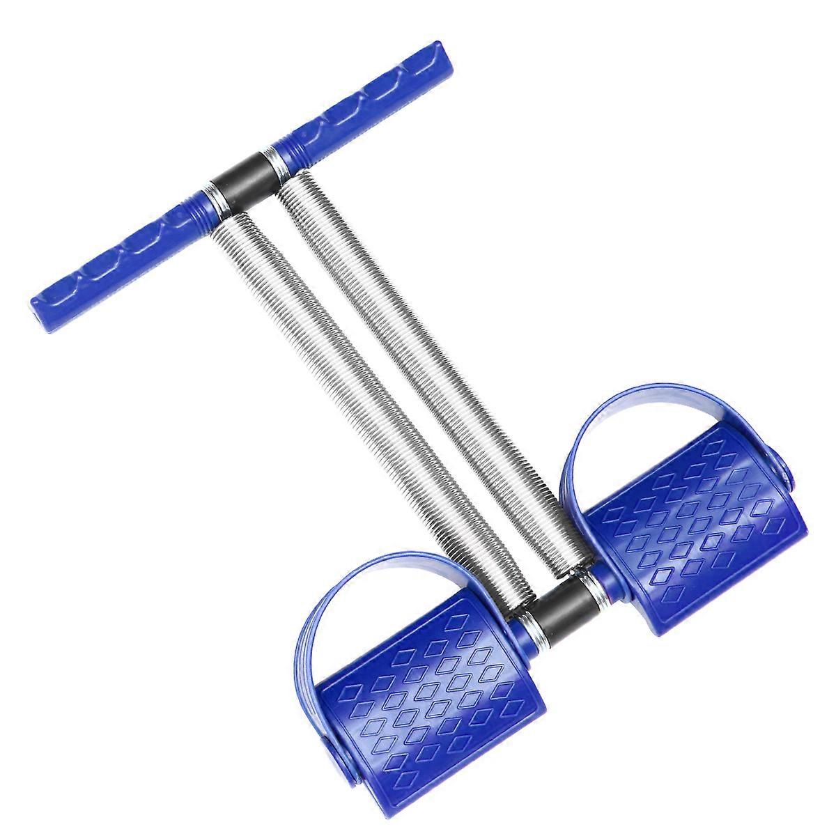Double Spring Steel Fitness Pedal 2Pcs Leg Pulling Pedal For Body Shaping Suitable For All Ages And Genders Gym Home Use Blue