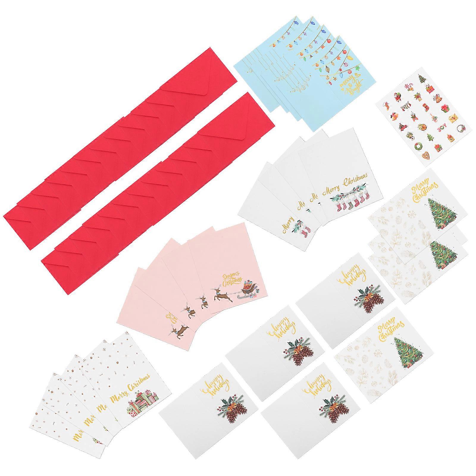 Xmas Blessing Cards 196 Pcs For New Year And Christmas Celebrations In Assorted Color Rectangular Shape Designed To Express Emotions
