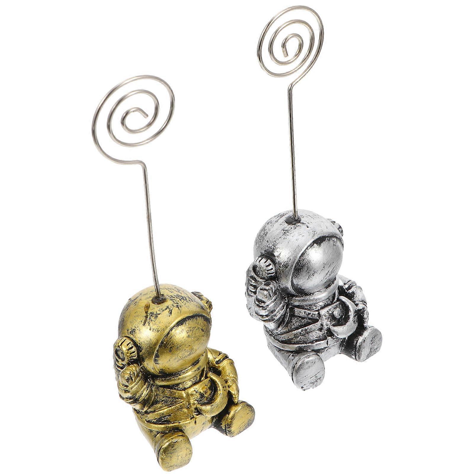 Astronaut Shape Memo Holder 1 Set Festive Design Photo Clips For Party Supplies