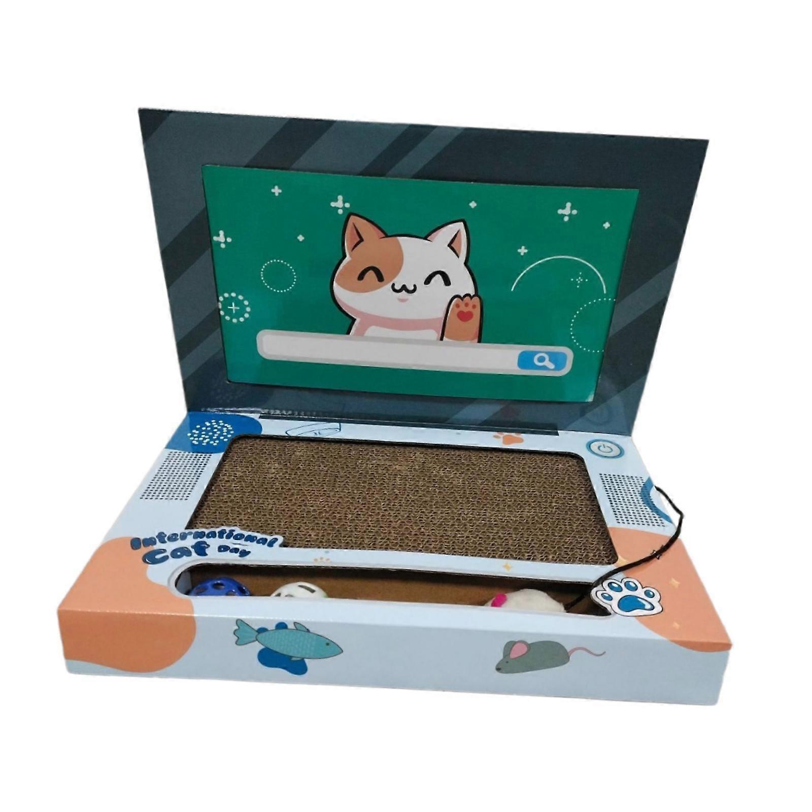 Cat Laptop Scratcher Foldable Cat Computer for Gifts Indoor Cats Kitten Claw