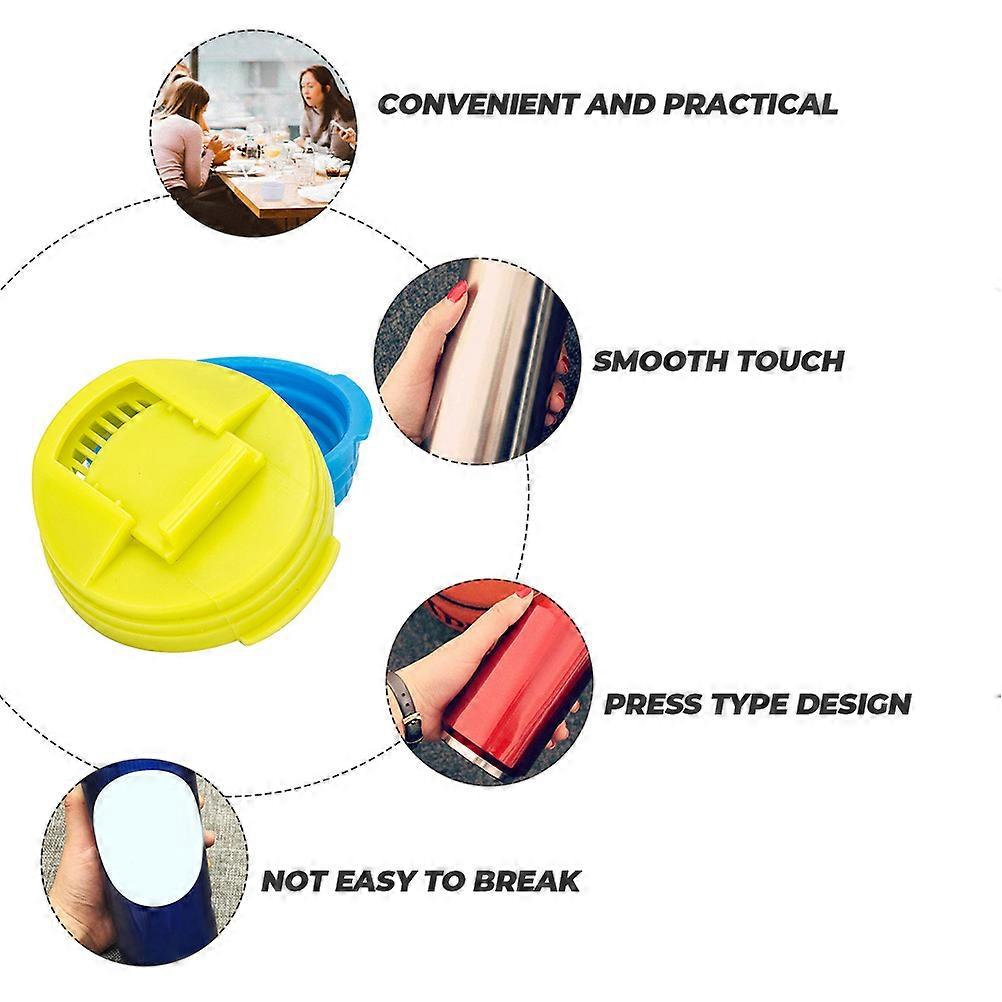 2Pcs Beverage Can Cover Snap- Dustproof Portable Beverage Preservation Blue