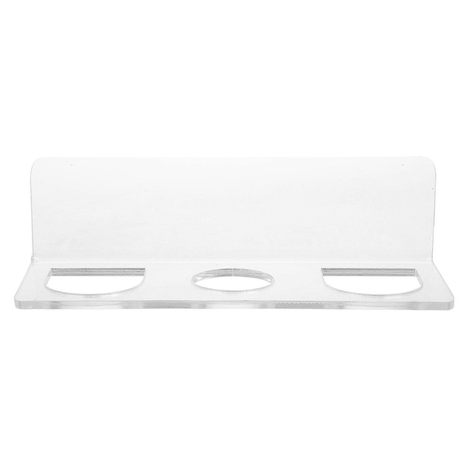 4 Set Multifunctional Bathroom Organizer With 3 Holes For Hooks And Hair Brush Storage Easy Access Wall-Mounted Solution