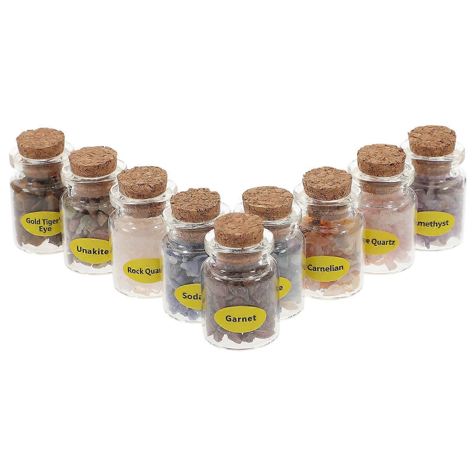 Crystal Bottles for Decoration in A 45Pcs Mini Gemstone Bottle Set