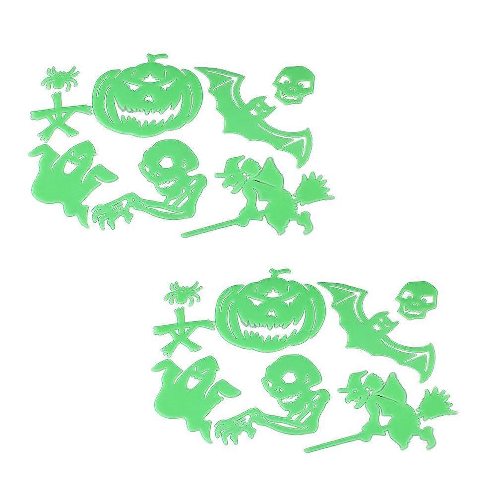 Window Decals Fluorescent Decals for Decoration 4Pcs Light Green