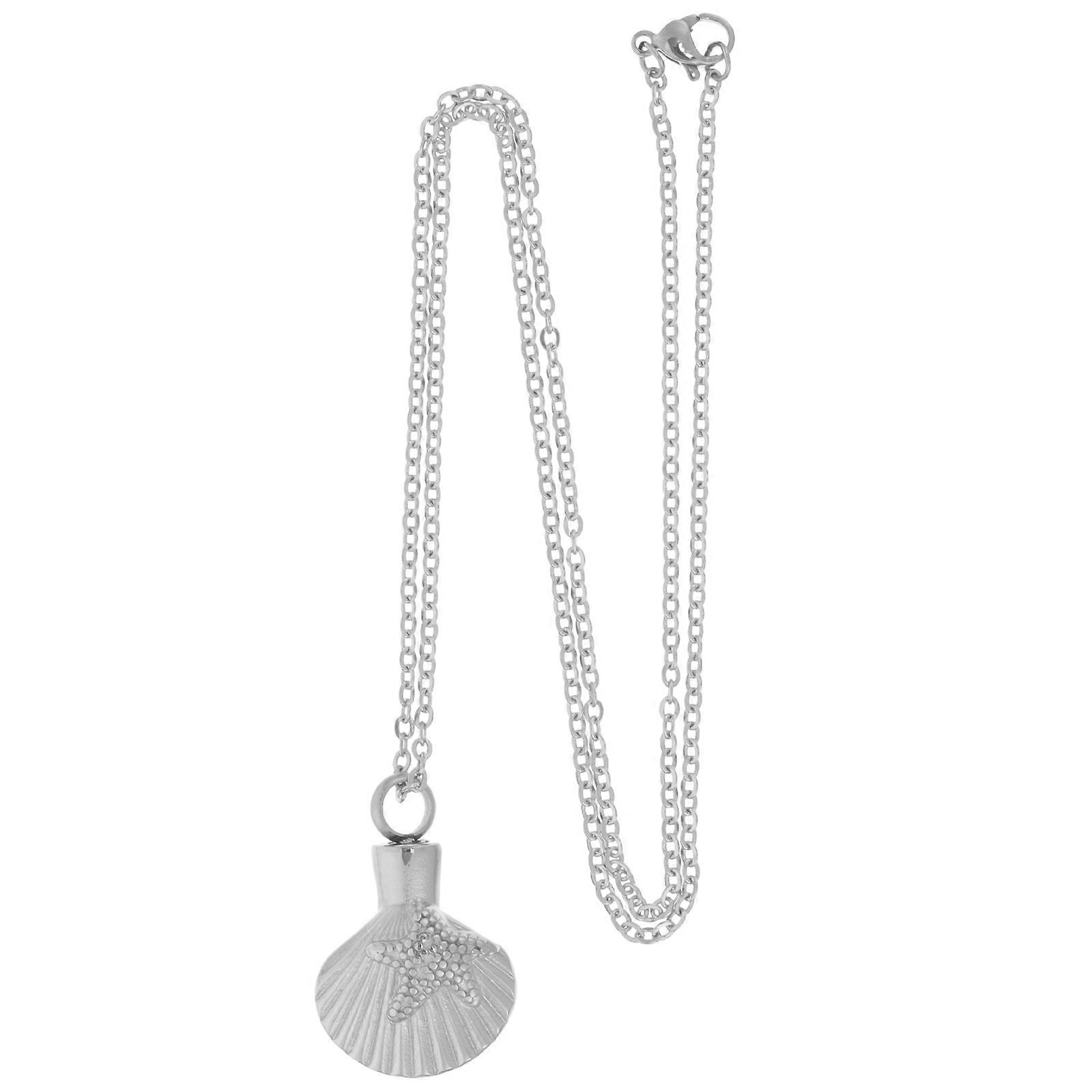 Necklace for Ashes Mini Pet Urn Pendant with Shell Shape 5Pcs Set