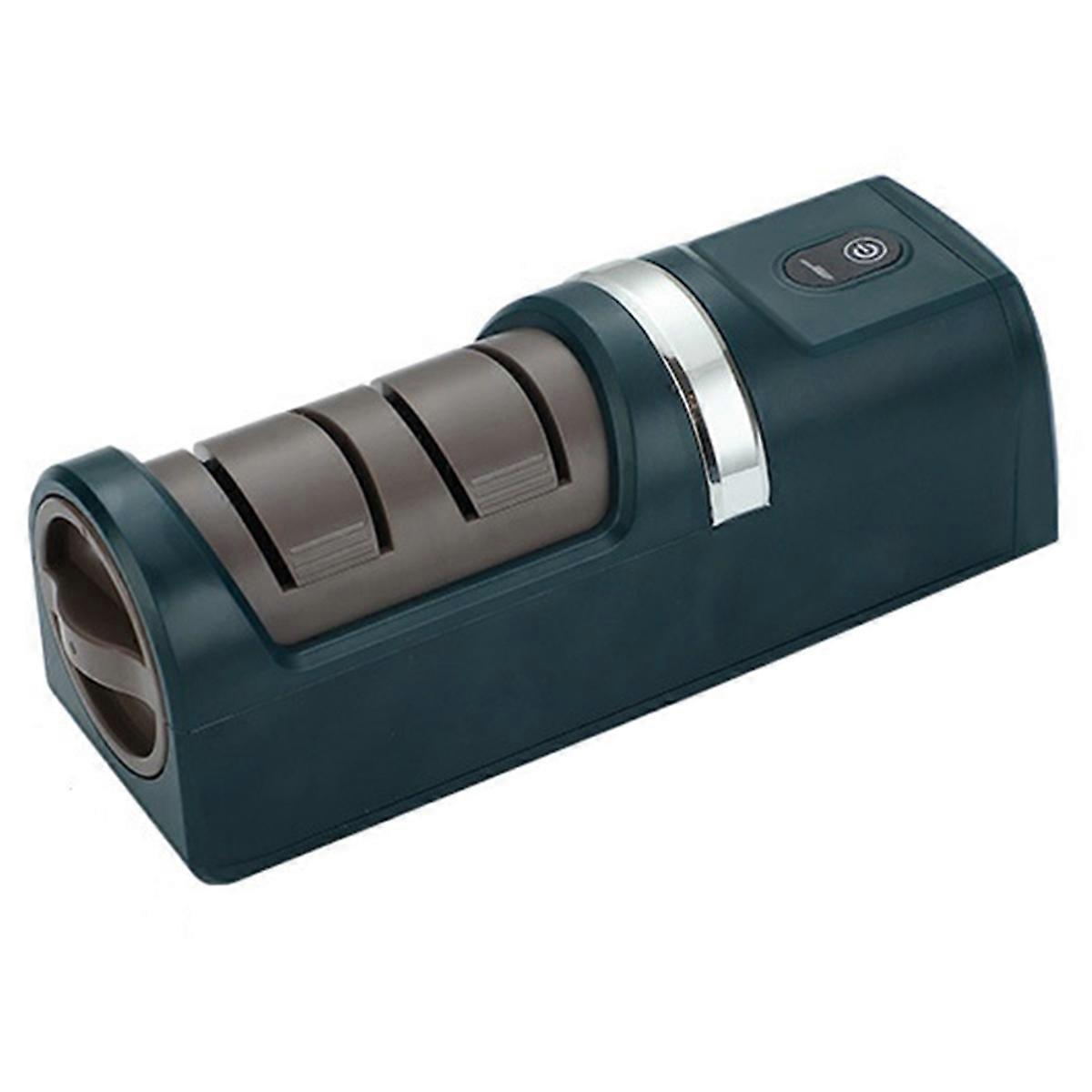 Electric Rechargeable Cutter Sharpener - Quick Polishing Dark Green