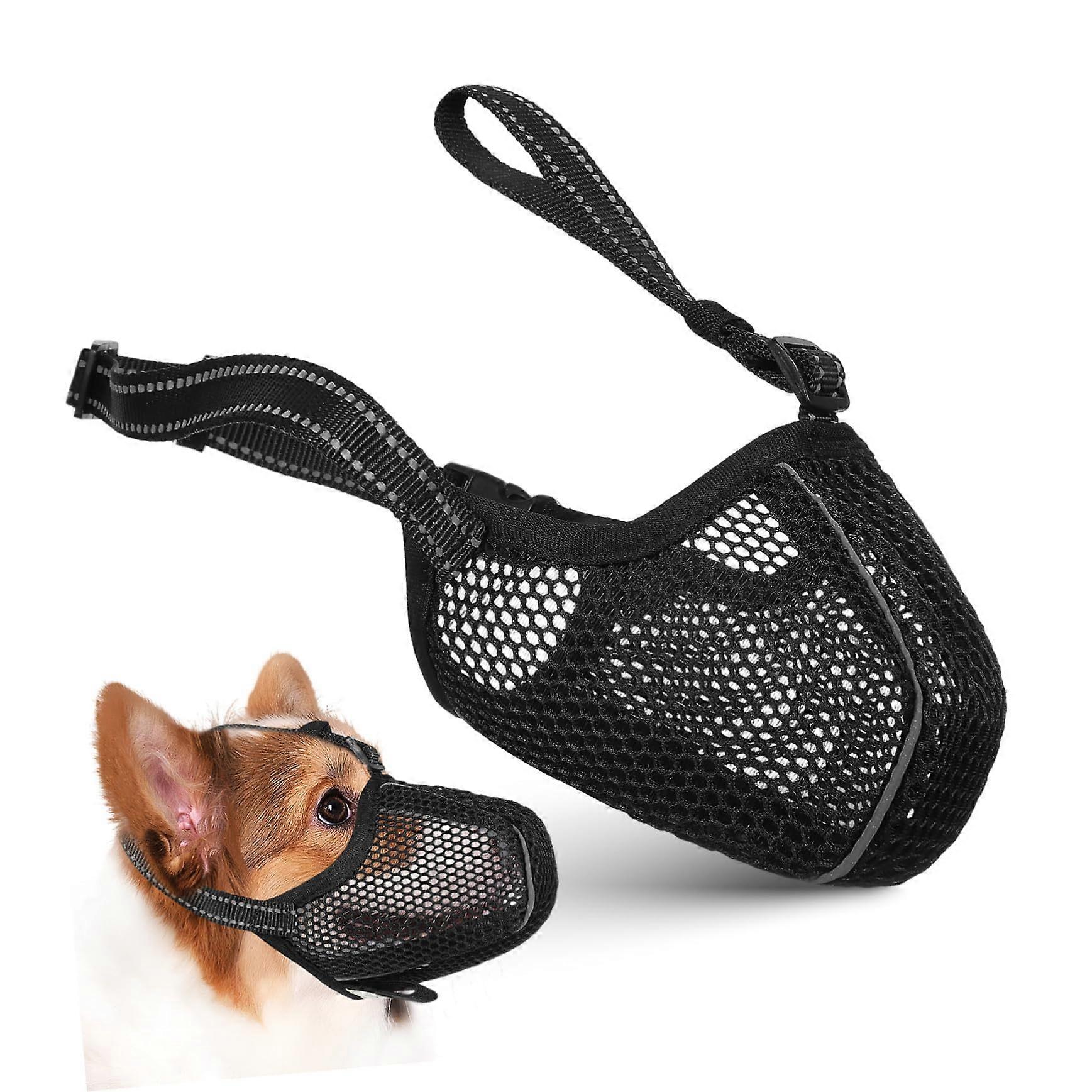 Adjustable Soft Mesh Dog Muzzle Breathable AntiBiting Chewing Puppy Muzzle For Training Grooming Vet Visit Reusable