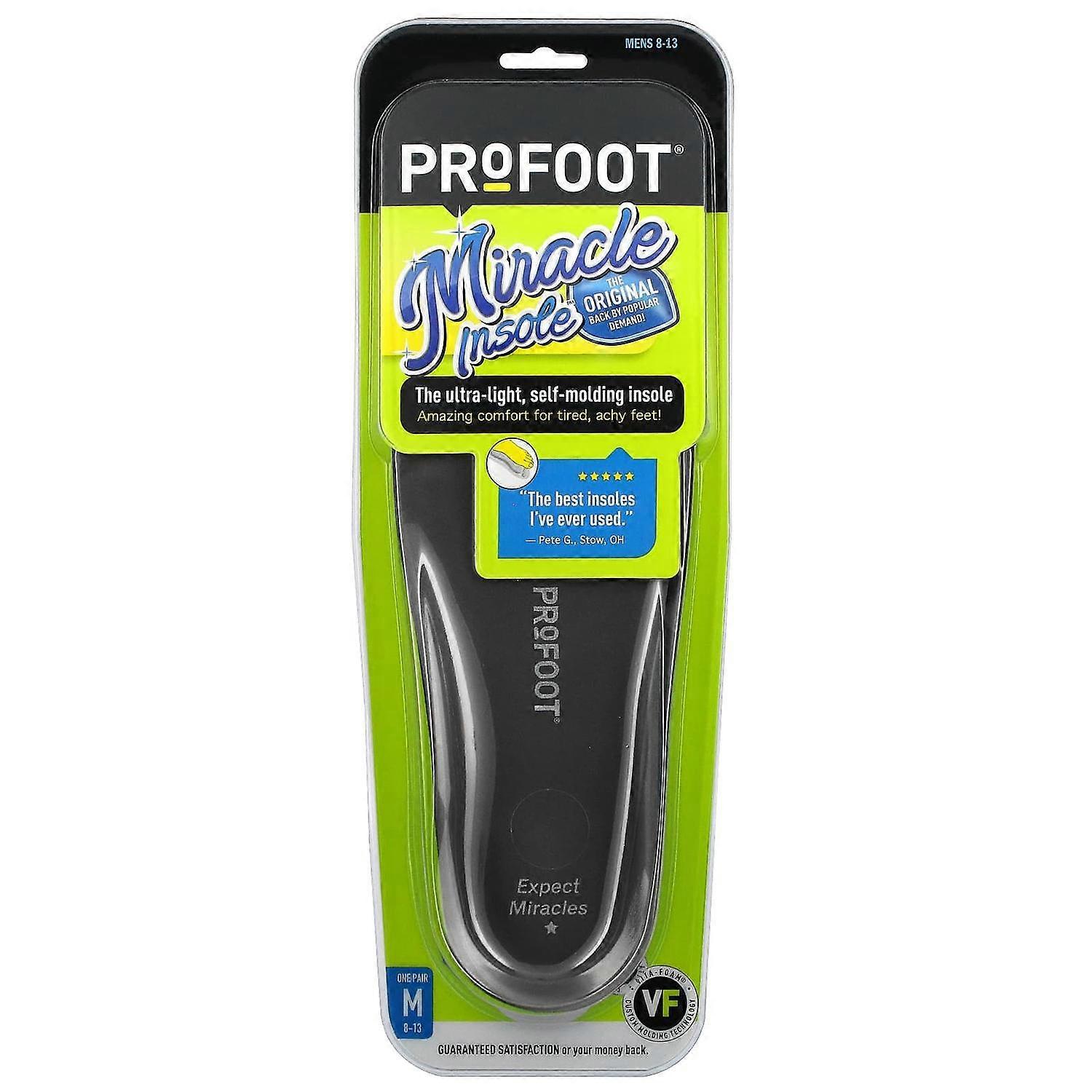 Profoot, Miracle Insole, Mens 8-13, 1 Pair
