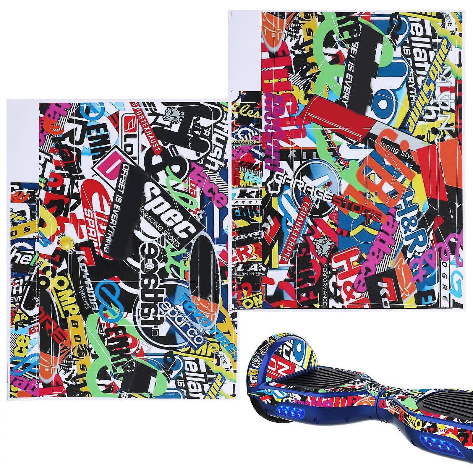 Self-Balancing Scooter Decals Assorted Color Full Scratch Protection for Scooter Use