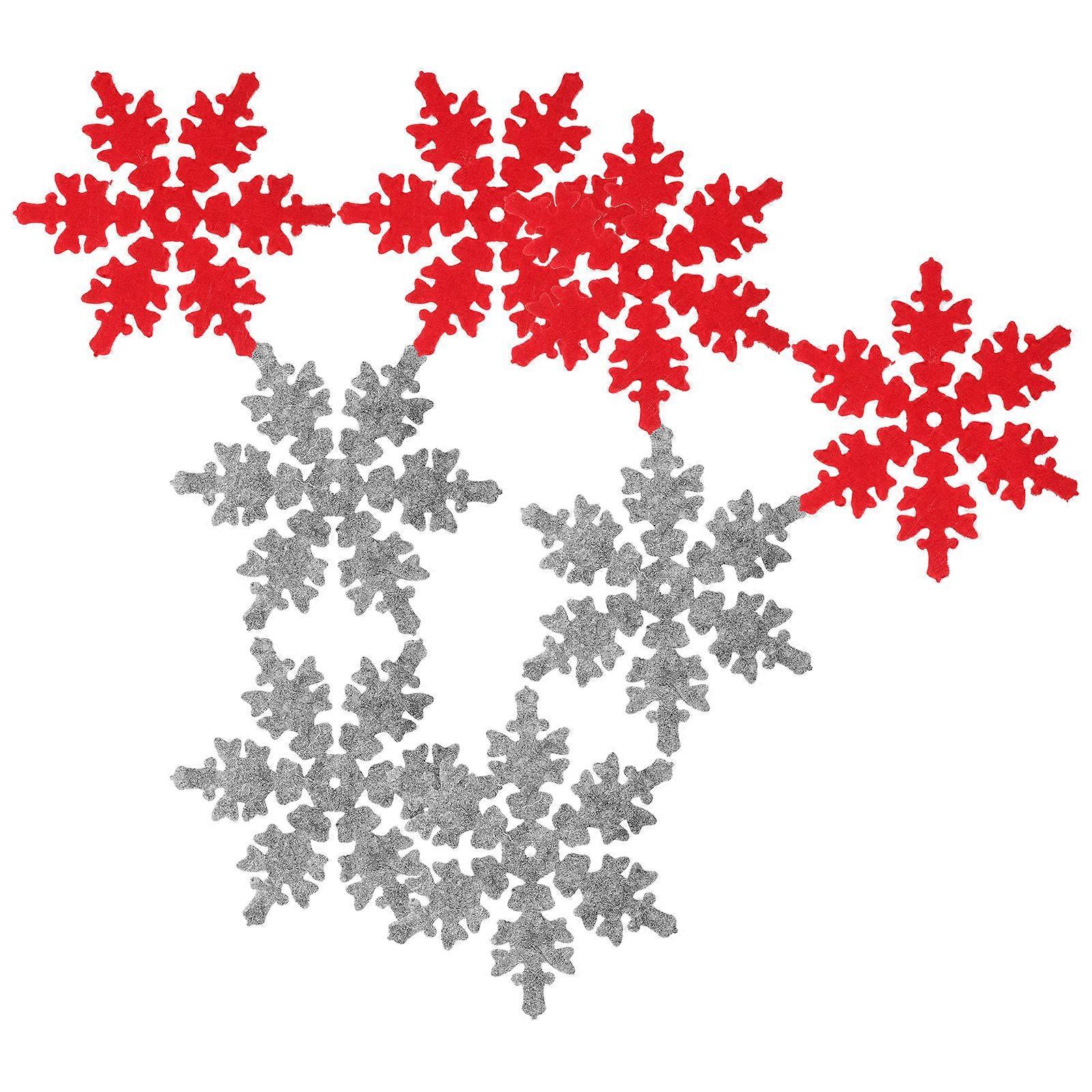 Christmas Coasters Felt Snowflake Cup Mat for Insulation 16Pcs Set