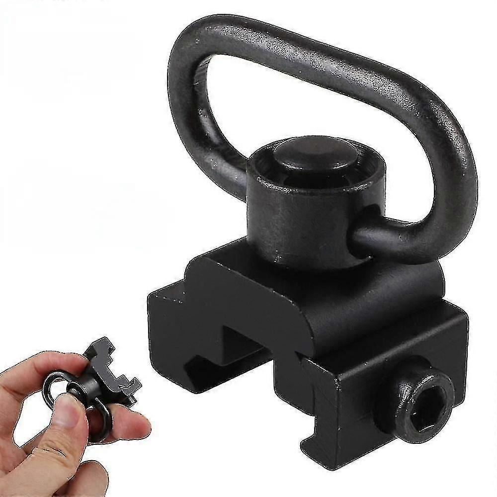 Quick Release Detach Qd Sling Swivel Attachment W/ 20mm Picatinny Rail Mount Black