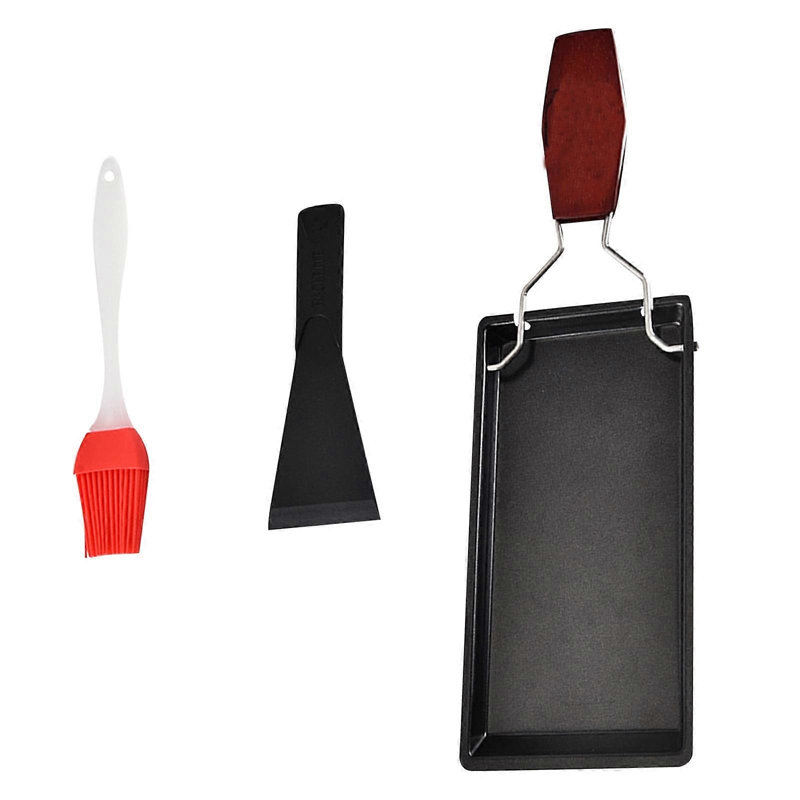 With Solid Barbecue Practical Baking Non Stick Wood Mini Tray Cheese Gadgets Handles Tray Kitchen，Dining Bar Home Essentials