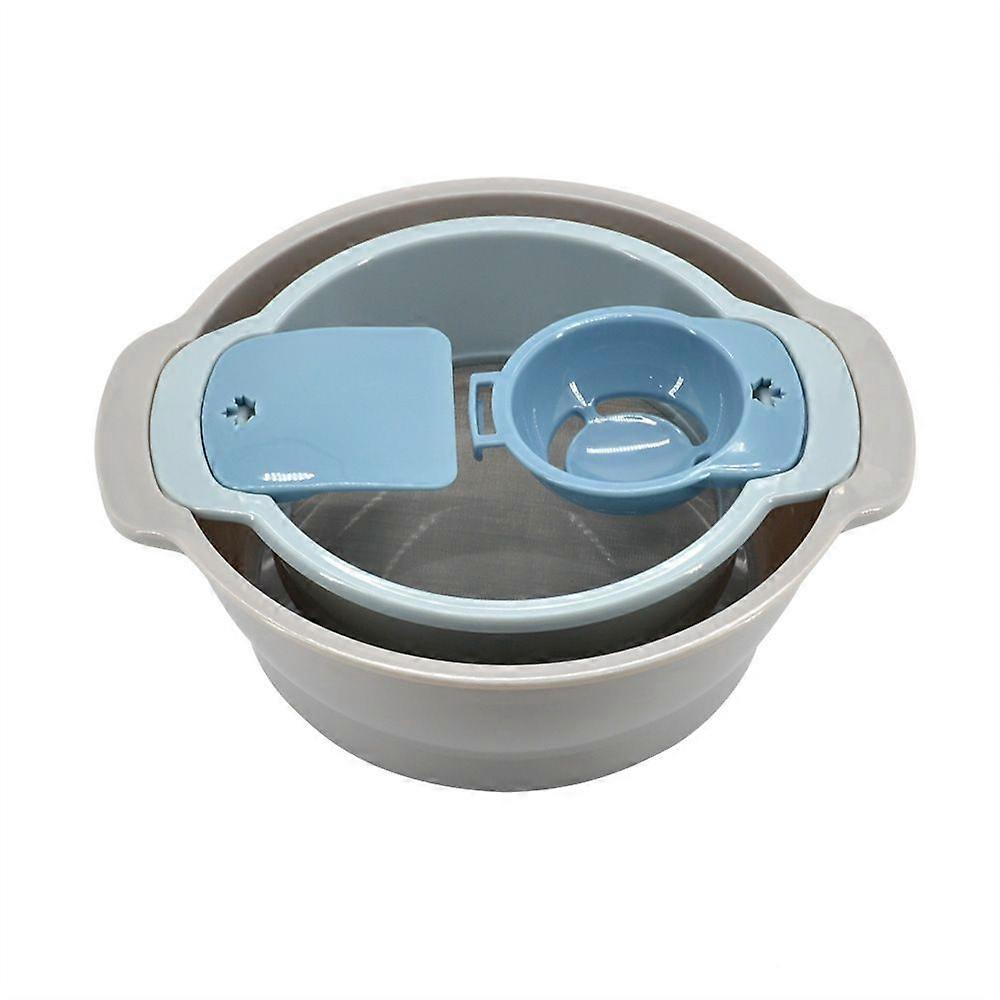 Household multifunctional flour sifter creative baking trumpet flour sieve tray flour scraping egg white separator set