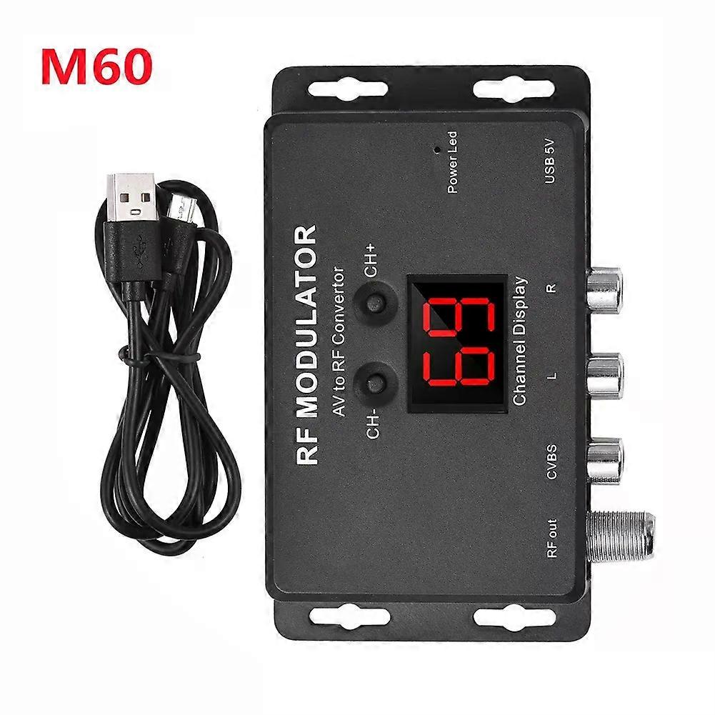 M60 Modulator AV To RF Converter Home TV Modulator Flexible Configuration For PAL/for NTSC For Sound IF And Other TV Format