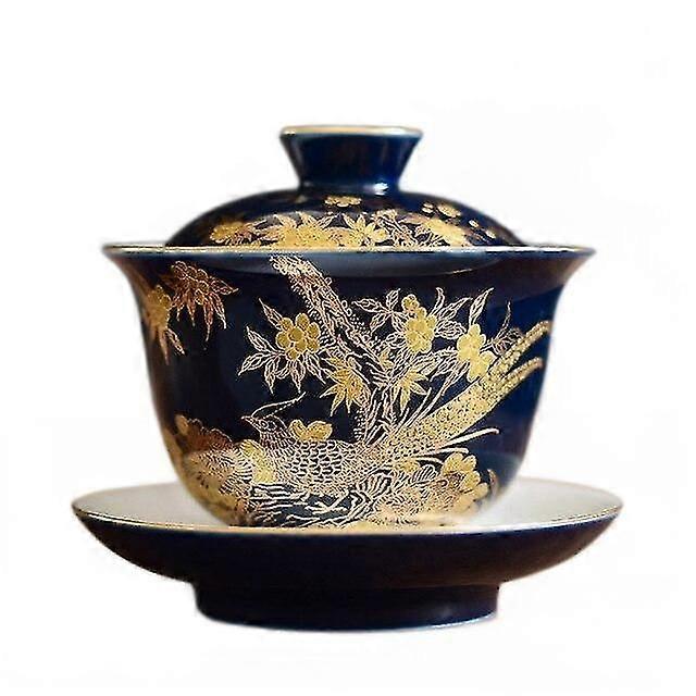 150ml Creative Hand Painted Gold Enamel Ceramic TeaCup Set Party Tea Cup