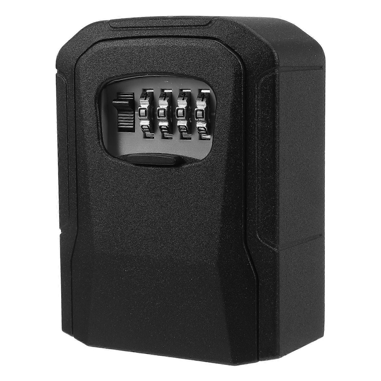 Lock Box For Keys With Code - Anti-Theft Outdoor Key Lock Box Combination- Four Digital Aluminum Alloy Safe With Password For House Door Rental Outsid