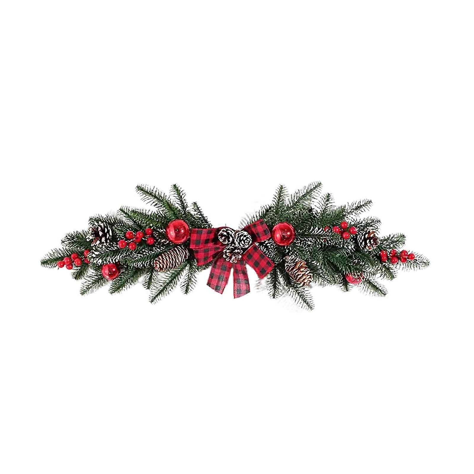 Christmas Decorations Clearance! New Wreath with Lights, Rattan, Compatible with Door, Window, Staircase Hanging