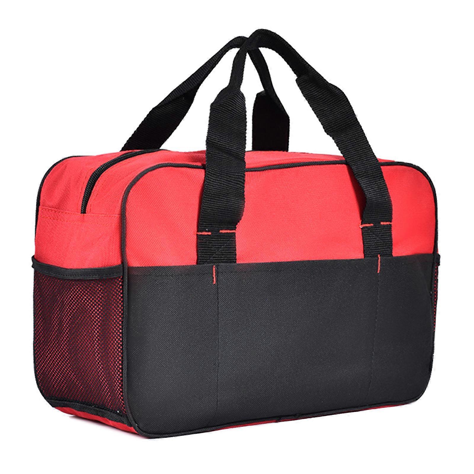Portable Tool Bag for Men Wide Opening Tool Storage Tool Organizer Bag for Tool Storage Handbag for Screwdriver  Red